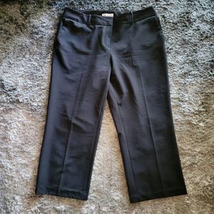 Women's Liz Claiborn Black Dress Pant Cropped Size 14W short